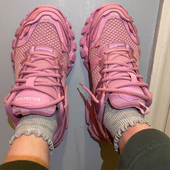 Balenciaga Vibrant Pink Trail Sneakers - Picture 1 of 4